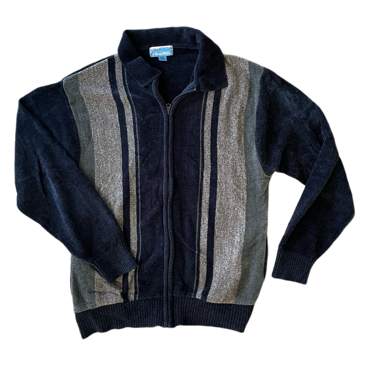 Full Zip Striped Sweater - Men’s M