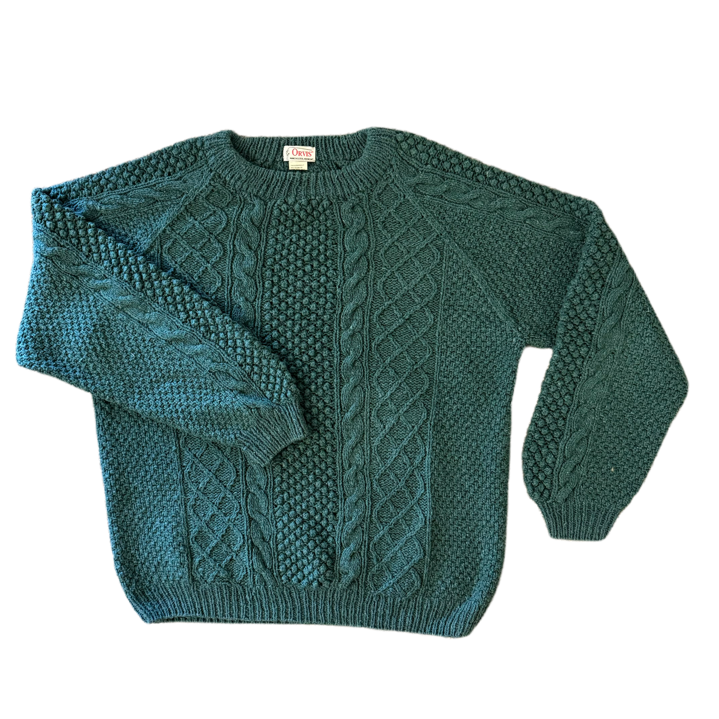 Green Cable Knit Sweater - Men’s L