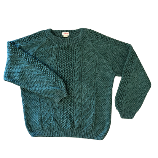 Green Cable Knit Sweater - Men’s L