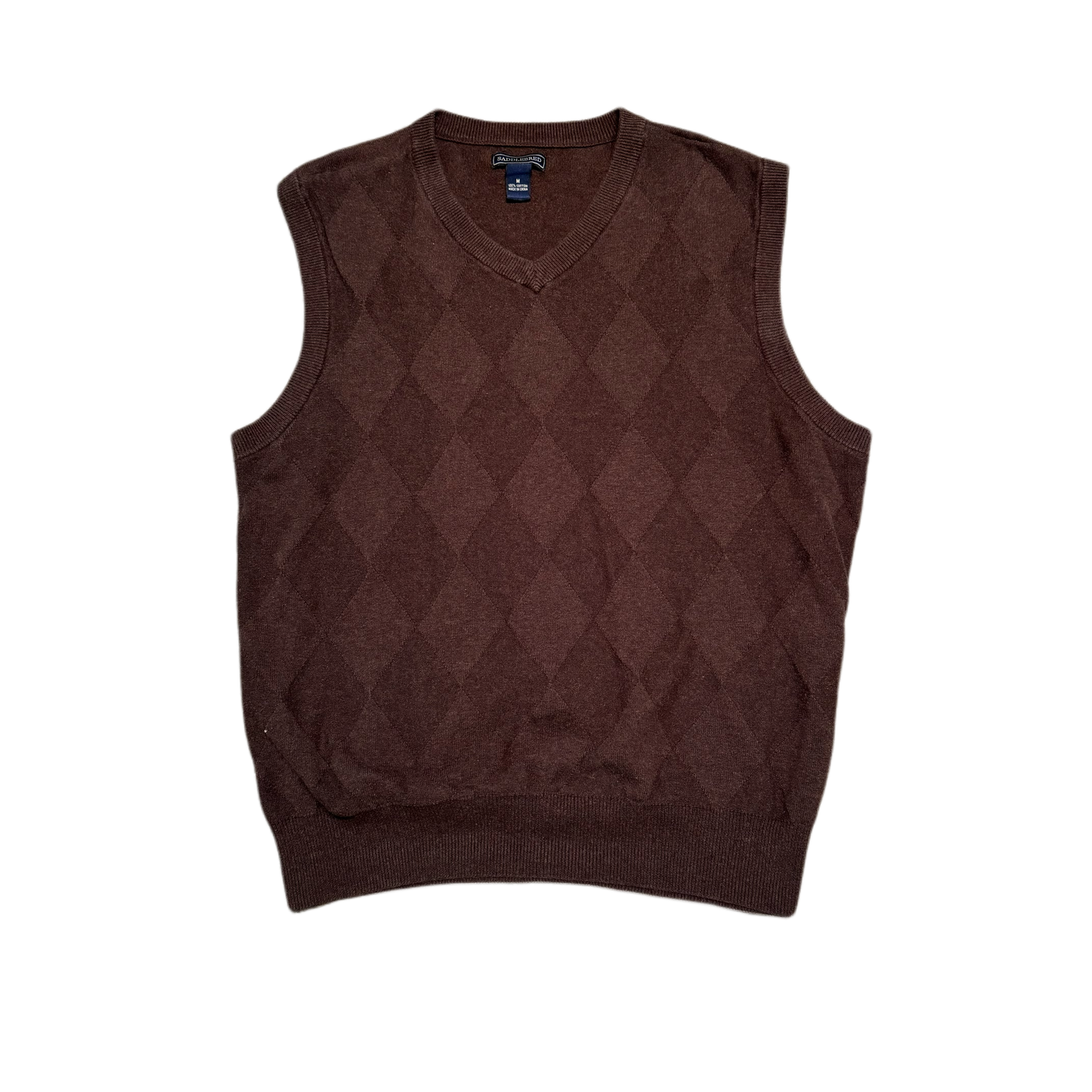 Saddlebred Diamond Pattern Sweater Vest - Men’s M