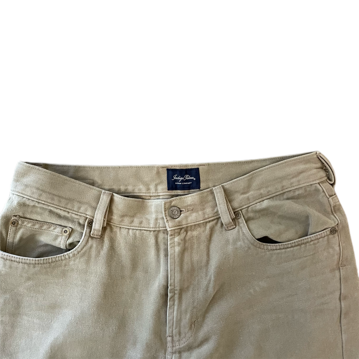 Indigo Palms Denim Khaki Pant - 34x32